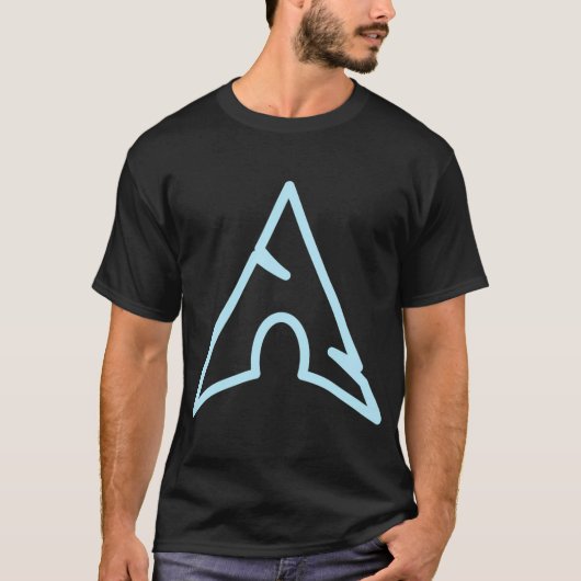 Arch Linux Light Logo Open Source OS T-Shirt (Vorderseite)