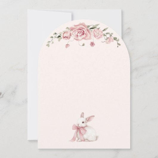 Arch Little Bunny Baby Dusche Einladung (Rückseite)
