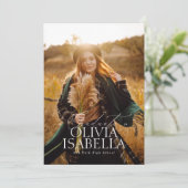 ARCH-MINIMALIST FOTO GRADUIERUNG ANNOUNCEMENT ANKÜNDIGUNG (Stehend Vorderseite)