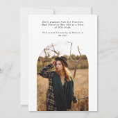 ARCH-MINIMALIST FOTO GRADUIERUNG ANNOUNCEMENT ANKÜNDIGUNG (Rückseite)