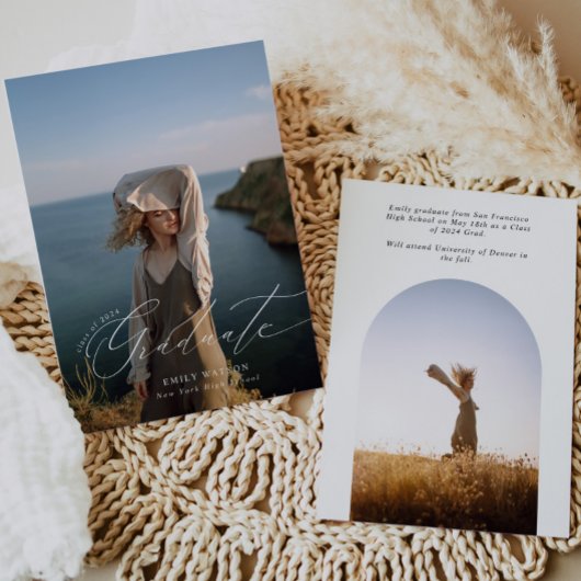 ARCH-MINIMALIST FOTO GRADUIERUNG ANNOUNCEMENT ANKÜNDIGUNG