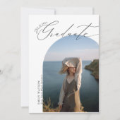 ARCH-MINIMALIST FOTO GRADUIERUNG ANNOUNCEMENT ANKÜNDIGUNG (Vorderseite)