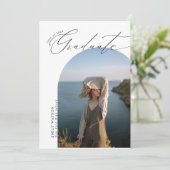 ARCH-MINIMALIST FOTO GRADUIERUNG ANNOUNCEMENT ANKÜNDIGUNG (Stehend Vorderseite)