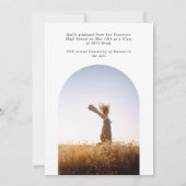 ARCH-MINIMALIST FOTO GRADUIERUNG ANNOUNCEMENT ANKÜNDIGUNG (Rückseite)