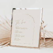Arch Minimalistisch Calligraphy Wedding Bar Menu