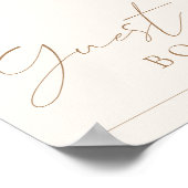 Arch Minimalistisch Calligraphy Wedding Bar Menu Poster (Ecke)