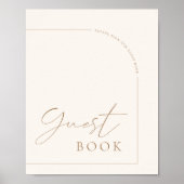 Arch Minimalistisch Calligraphy Wedding Bar Menu Poster (Vorne)