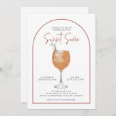 Arch Minimalistisch Cocktail Bridal Dusche Einladu Einladung (Vorne/Hinten)