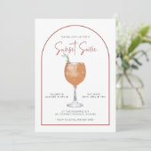 Arch Minimalistisch Cocktail Sunset Summer Soiree Einladung (Stehend Vorderseite)