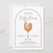 Arch Minimalistisch Midday Mimosas Brautparty Einladung (Vorderseite)