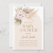 Arch Minimalistisch Pampas Grass Baby Dusche Einladung (Vorderseite)