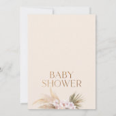 Arch Minimalistisch Pampas Grass Baby Dusche Einladung (Rückseite)