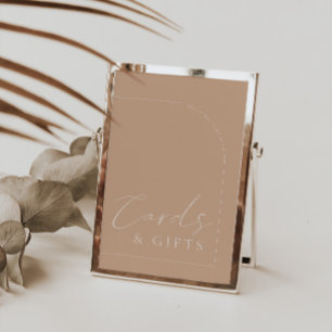 Arch Minimalistische Tan Cards & Gifts Hochzeitssy Einladung