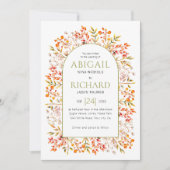 Arch mit Blätter und Beeren Olivenöl Hochzeit Einladung (Vorderseite)