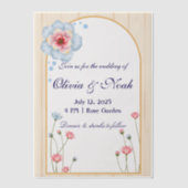 Arch mit Blume Pergament Einladungen (Vorderseite)