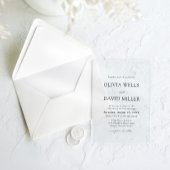 Arch Modern Black & White Minimalistisch Wedding Acryleinladungen