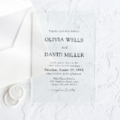 Arch Modern Black & White Minimalistisch Wedding Acryleinladungen