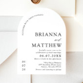 Arch Modern Black & White Minimalistisch Wedding Einladung