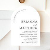 Arch Modern Black & White Minimalistisch Wedding Einladung