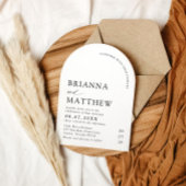 Arch Modern Black & White Minimalistisch Wedding Einladung