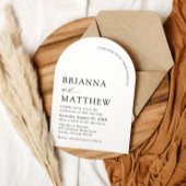 Arch Modern Black & White Minimalistisch Wedding Einladung