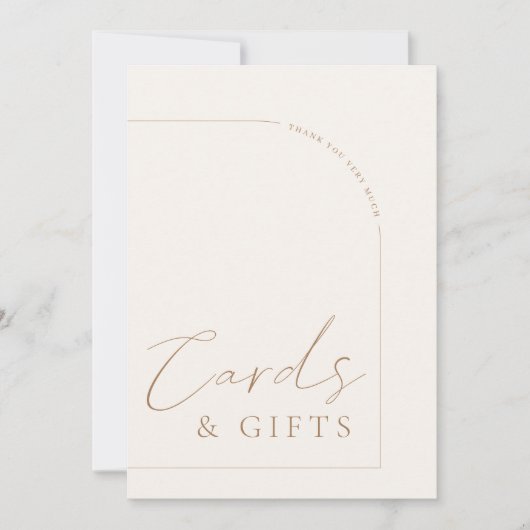 Arch Modern Calligraphy Cards & Gifts Wedding Sign Einladung (Vorderseite)