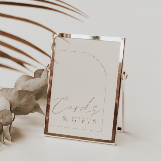 Arch Modern Calligraphy Cards & Gifts Wedding Sign Einladung