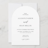 Arch Modern Calligraphy Simple Wedding Einladung (Vorderseite)