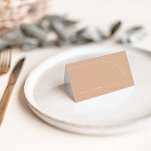 Arch Modern Minimalistisch Tan Boho Wedding Guest Platzkarte