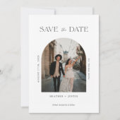 Arch Modern Minimalistisch Wedding Foto Save the D Date (Vorderseite)