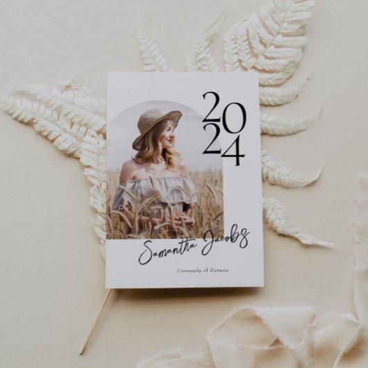 Arch Modern Minimalistische Foto Graduation Party Einladung