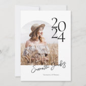 Arch Modern Minimalistische Foto Graduation Party Einladung (Vorderseite)