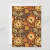 Arch Modern Retro 70er Floral Brautparty Einladung (Rückseite)