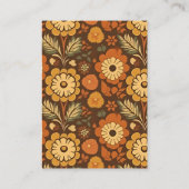 Arch Modern Retro 70er Floral Wedding Begleitkarte (Rückseite)