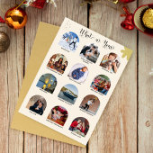 Arch Modern What a Year in Review Frohe Weihnachte Karte