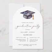 ARCH Moderne Minimalistische Abschluss-Kalligrafie Einladung (Vorderseite)