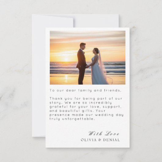 Arch Neutral Luxe Wedding  Dankeskarte (Rückseite)