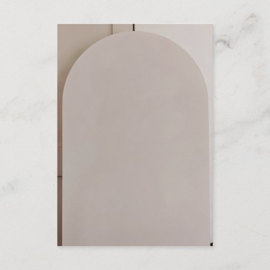 Arch Neutral Luxe Wedding QR Code Begleitkarte (Rückseite)