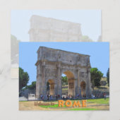 Arch of Constantine Rome Postkarte (Vorne/Hinten)