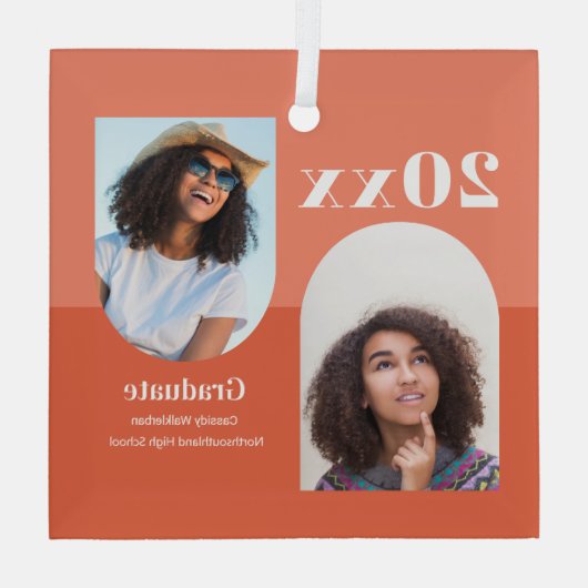 Arch Orange Foto Abschluss Ornament Aus Glas (Rückseite)