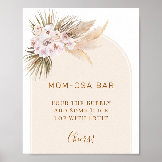 Arch Orchard Pampas Grass Kinderdusche Mama-osa-Ze Poster (Vorne)