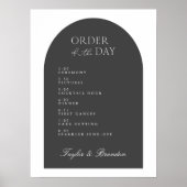 Arch Order of Day Wedding Event Time Welcome Sign Poster (Vorne)