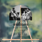 Arch Photo Black Wedding Welcome Acrylschild (Neutral)