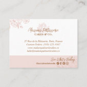 Arch Photo Floral Cupcake Thank You Promo Bakery Rabattkarte (Rückseite)