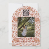 Arch Photo Floral Toile Script Save the Date Einladung (Rückseite)