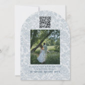 Arch Photo Floral Toile Script Save the Date Einladung (Rückseite)