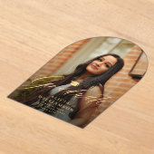 Arch photo gold script graduation announcement acryleinladungen (Ablage )