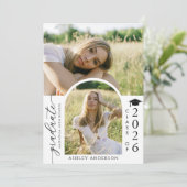 Arch Photo Graduation Party Invite Announcement Einladung (Stehend Vorderseite)