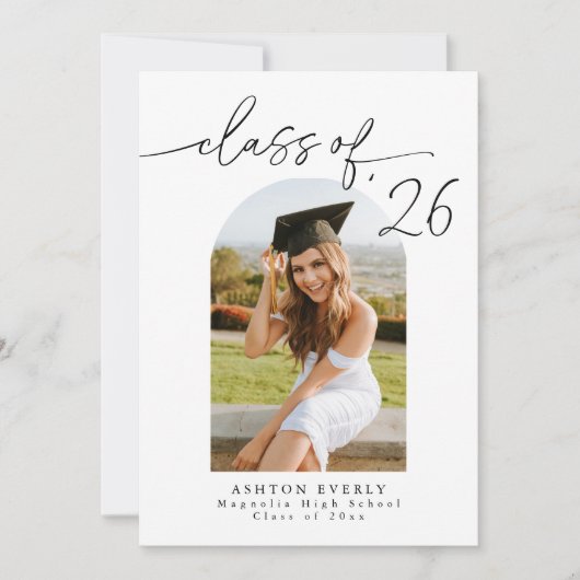 Arch Photo Graduation Party Invite Announcement Einladung (Vorderseite)