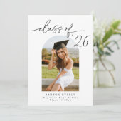 Arch Photo Graduation Party Invite Announcement Einladung (Stehend Vorderseite)